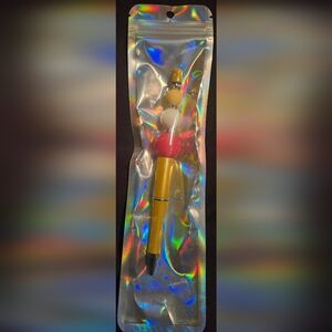 Yellow And Pink Beaded Pen